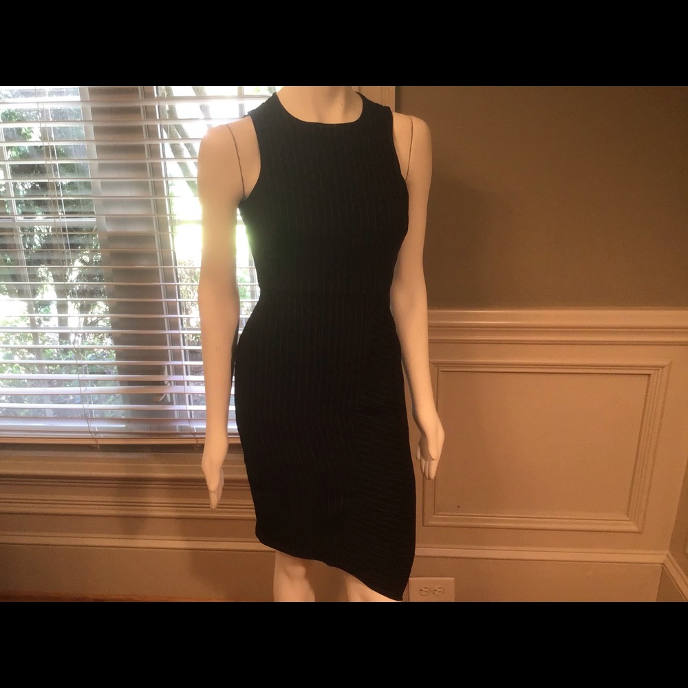 WHBM Black pinstripe sheath dress-2p. Perfect!